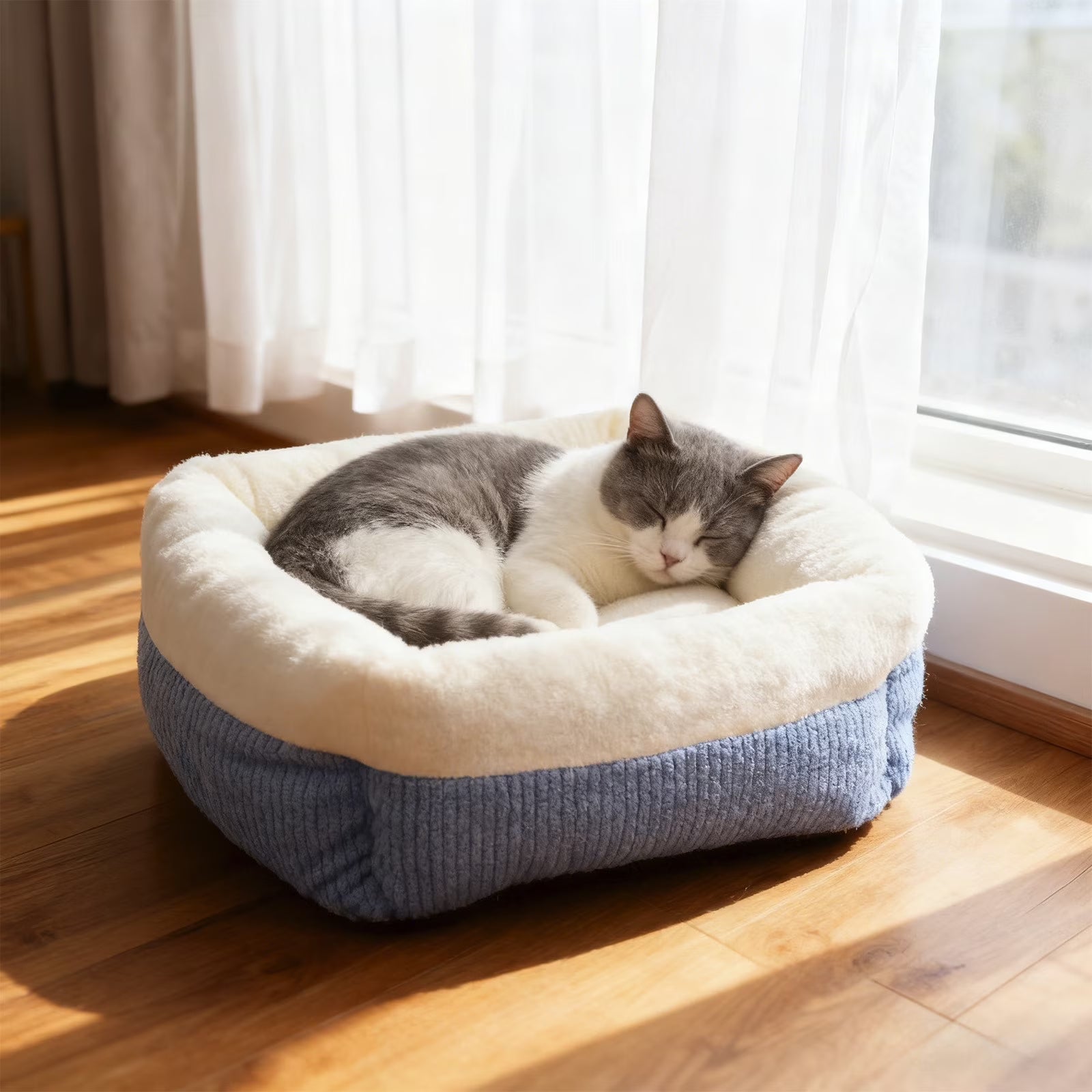 , Soft Warm Sleeping Nest for Cats and Small Dogs, Comfortable Plush Pet Mat for Indoor, Crate, Home Use