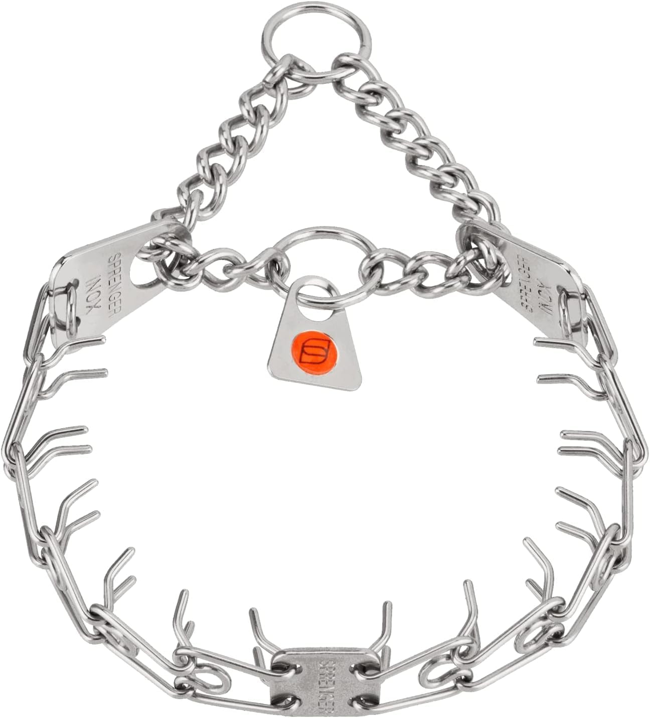 Prong Dog Training Collar, 22In X 3.0Mm (Neck Size up to 18In) Medium, Ultra-Plus Chrome Plated Steel Pet Pinch anti Pull Collar for Dogs Made in Germany