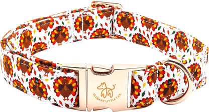 Dog Collar, Sunflower Pattern Pet Collar Durable Cute Dog Collars Summer Fall Female Pet Gift Adjustable Dog Collar for Medium Dogs