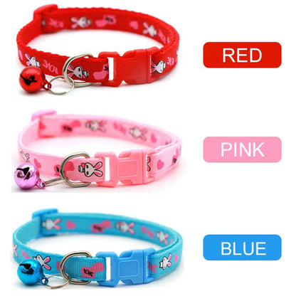 Pet Cat Dog Collar Easter Bunny Rabbit Cat Collar Buckle Necklace with Bell Collar for Cat Dog Pet Supplies Cat Accessories