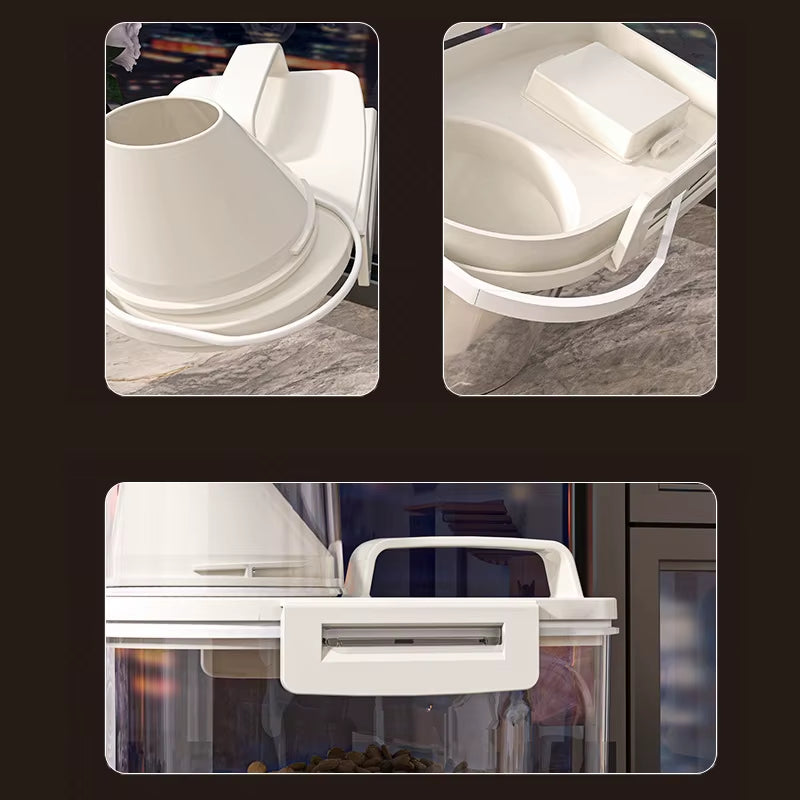 Sealed Cat Food Storage Bucket Vacuum Preservation Tank for Dog Food Moisture-Proof and Dehumidifying Pet Dog Snack Storage Box