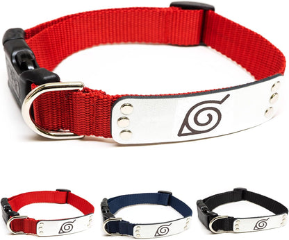 Naruto Dog Collar for Large Dogs, Medium, Xs/Small Puppy Collars – Officially Licensed Naruto Shippuden Hidden Leaf Village Anime Dog Collar, Naruto Gifts Pet Collar for Dogs Navy Rogue, MED