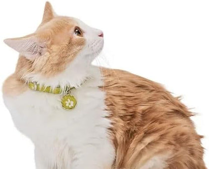 Chirimen Fabric Bell Cat Collar (Kitten Collar)｜Nagomi-なごみ- (Kimono Patterns)｜Japanese Product｜Cat ｜Red/Black (Pink, S)