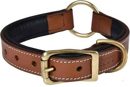 Genuine Leather Dog Collar | Full Grain, Heavy Duty, Comfortable, Padded, Strong | Best for Pups, Small, Medium, Large & XL Breeds (Small (Fit Neck Size 11.5"-14.5"), Dark Pink)