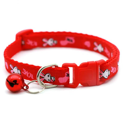 Pet Cat Dog Collar Easter Bunny Rabbit Cat Collar Buckle Necklace with Bell Collar for Cat Dog Pet Supplies Cat Accessories