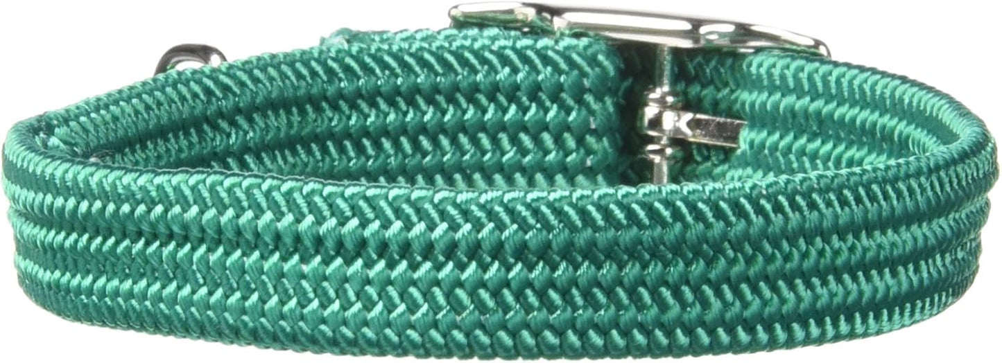 Kool Kat Elastic Cat Safety Collar with Bell, Green, 10"
