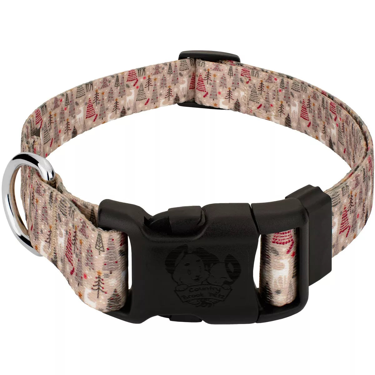 Country Brook Petz Deluxe Dog Collar - Christmas Collection - Made in the U.S.A.