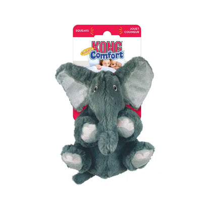 KONG Kiddos Comfort Elephant Dog Toy - Gray - XS