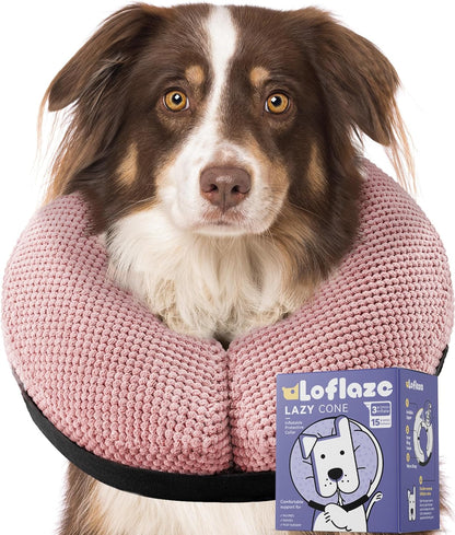 Soft Inflatable Dog Cone for Large Medium Small Dogs Cats - Neck Donut, E Collar Alternatives for Recovery