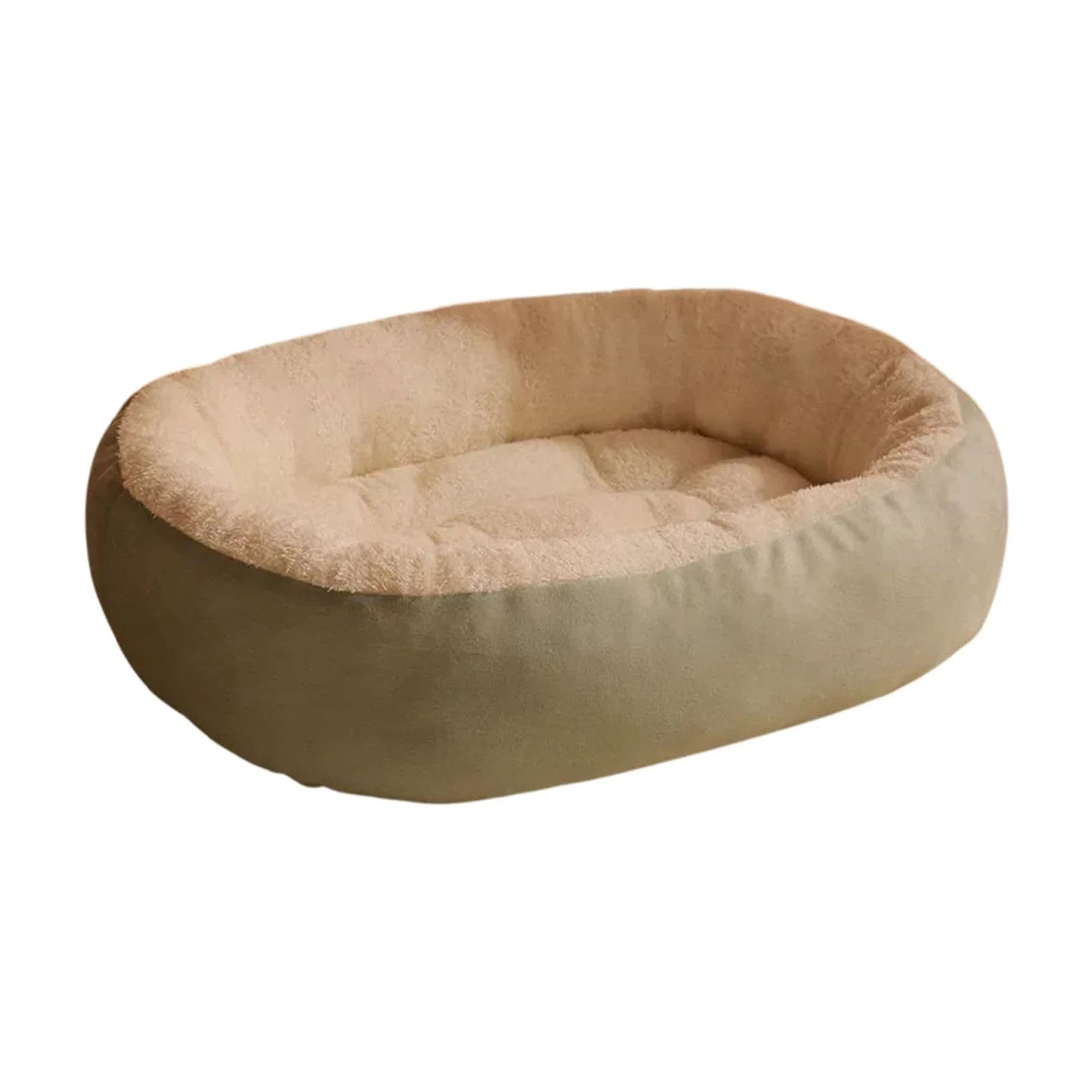 Winter Long Plush Pet Cat Oval Dog Beds Mat for Pet Cats, Cat Bed for Winter Warmth, Portable Washable Pet Bed Nest Cat Sleep Bag Nest Kennel, All-Season Suitable Pet
