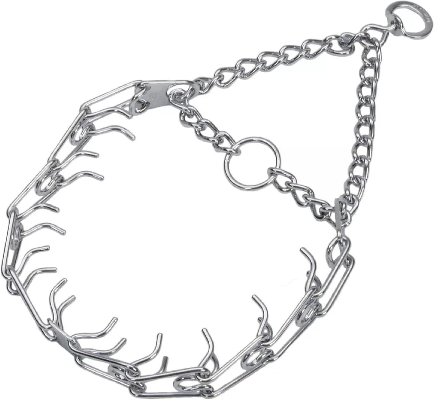 Prong Dog Training Collar, 22In X 3.0Mm (Neck Size up to 18In) Medium, Ultra-Plus Chrome Plated Steel Pet Pinch anti Pull Collar for Dogs Made in Germany