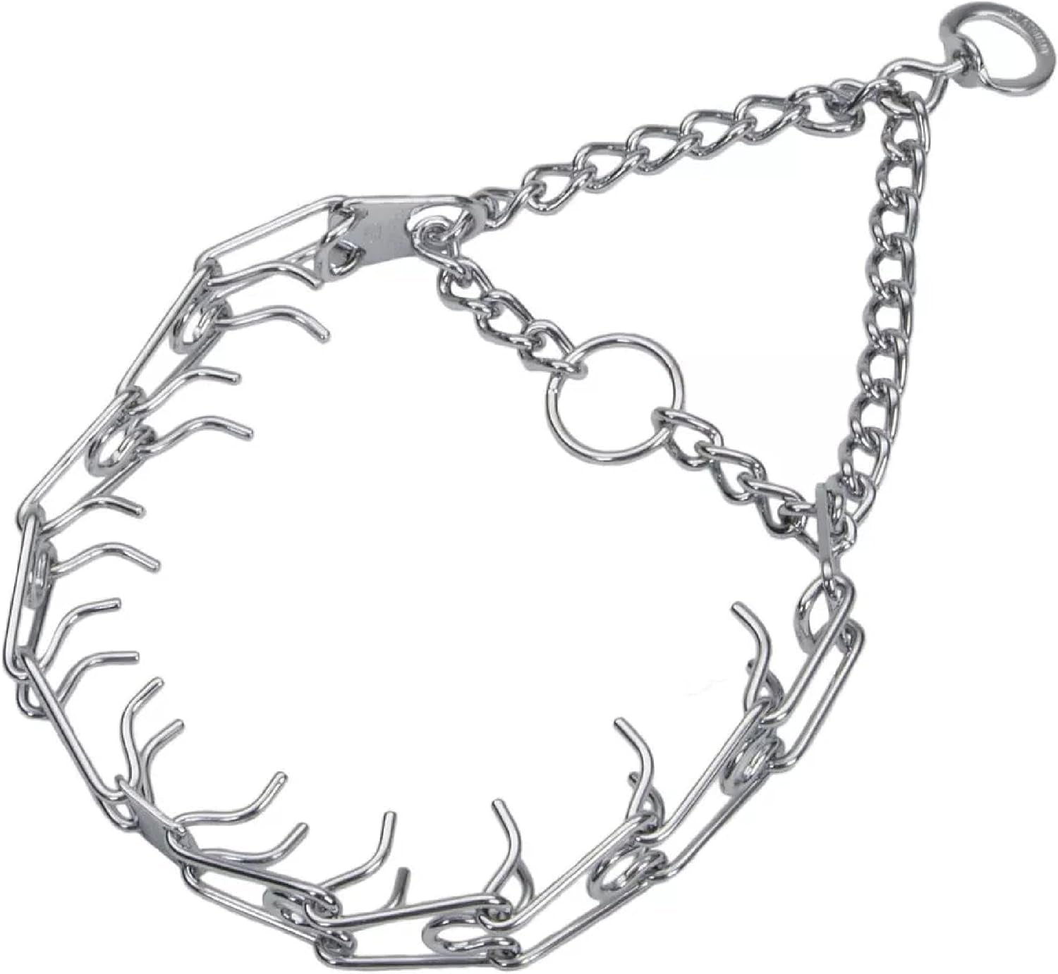 Prong Dog Training Collar, 22In X 3.0Mm (Neck Size up to 18In) Medium, Ultra-Plus Chrome Plated Steel Pet Pinch anti Pull Collar for Dogs Made in Germany