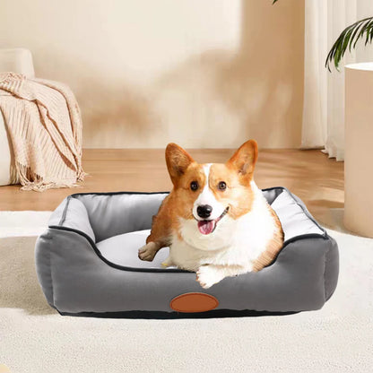 Dog Bed for Large Medium Small Dogs, Rectangle Washable Sleeping Puppy Bed, Soft Calming Cat Beds for Indoor Cats, Orthopedic Pet Sofa Bed, Anti-Slip Bottom