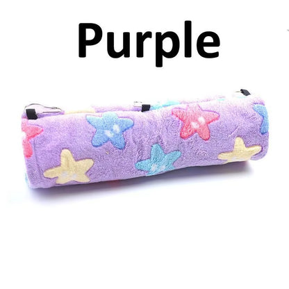 Small Animal Guinea Pig Rat Hammock Hanging Tunnel and Soft Bed Mat for Squirrel Hamster Hideout Cage Accessories