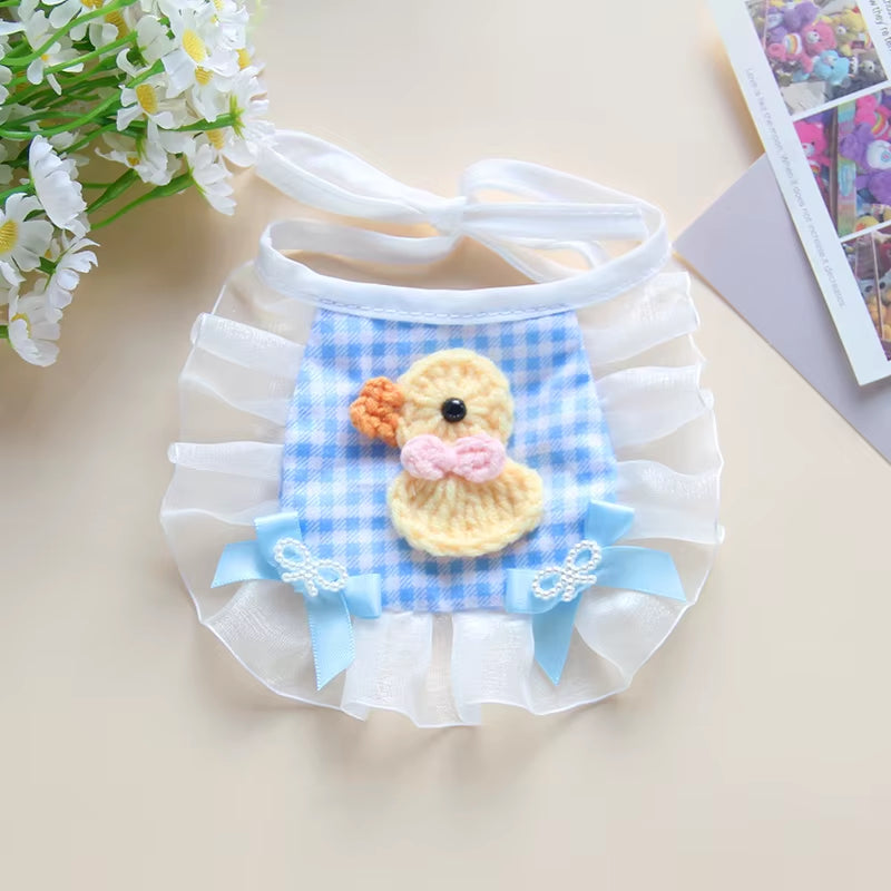 1Pc Pet Cat Bib Little Yellow Duck Pet Scarf Suitable for Small and Medium Dogs and Cats