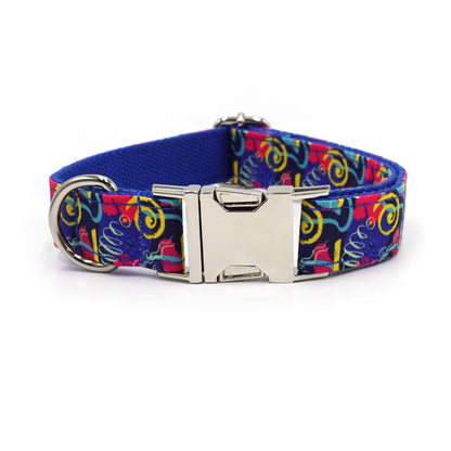 Trendy Products 2024 Spring and Summer Fashion Print Dog Cooling Collar Training Collar Adjustable Dog Polyester Dog Collar