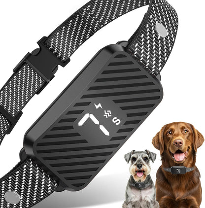 Dog Bark Collar for Large Medium Small Dogs, Effective No-Bark Collar, Smart Barking Collar, Rechargeable Bark Collar with 7-Level Sensitivity, 3 B & V Modes, Waterproof, Neon Orange