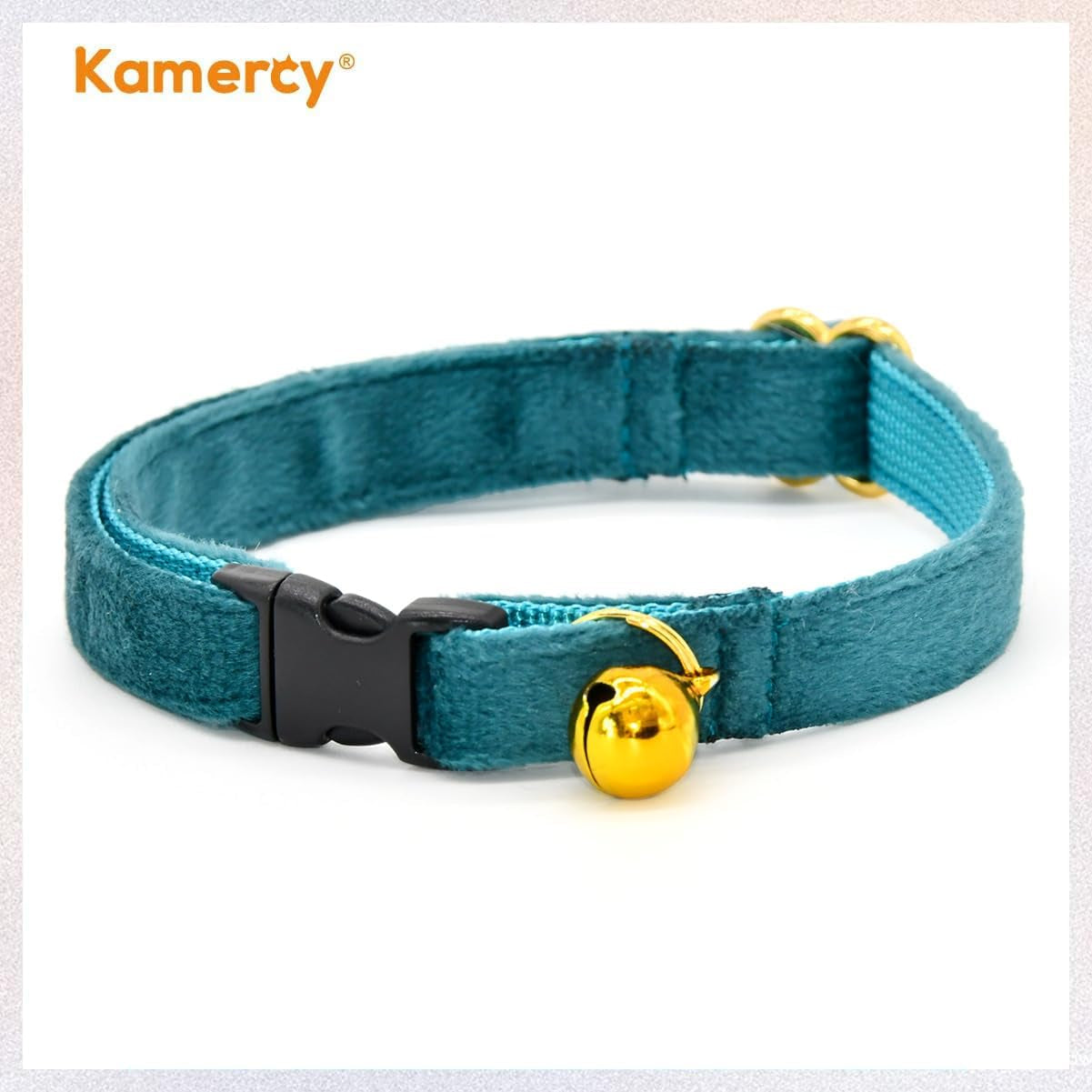 Cat Collars with Bowtie, Turquoise Velvet Cat Collar, Safety Breakaway Cat Collar