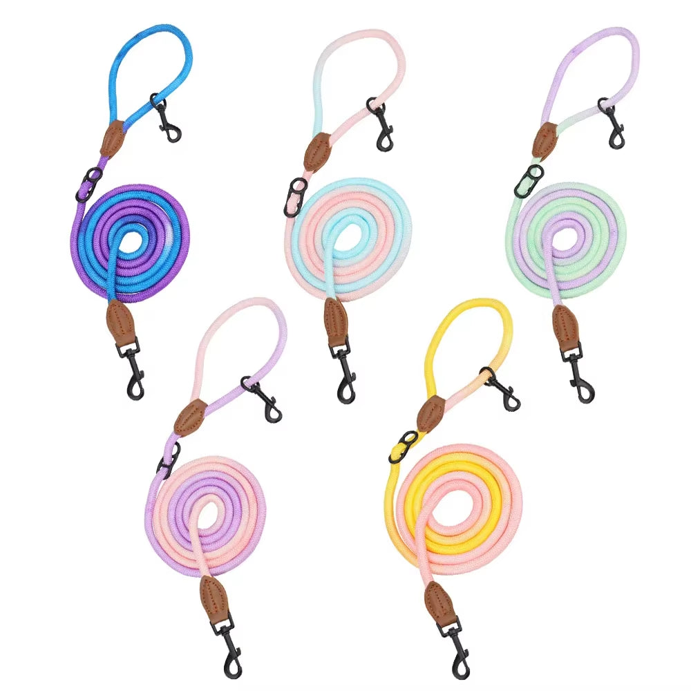 Hands Free Dog Leash Multifunctional Dog Running Leash for Dog Walking Adjustable Crossbody Dogs Training Nylon Double Leashes