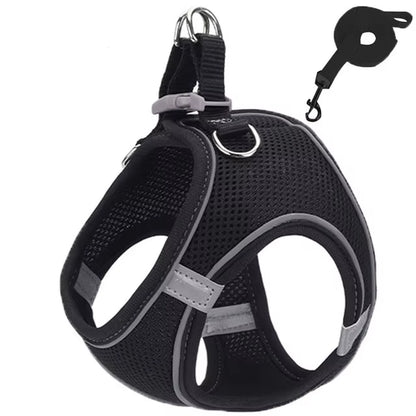Cat Harness Reflective Pet Harnesses and Leashes Set Adjustable Pet Harness for Cats Small Dogs Pug Chihuahua Cat Accessories