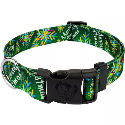 Country Brook Petz Deluxe Dog Collar - Christmas Collection - Made in the U.S.A.