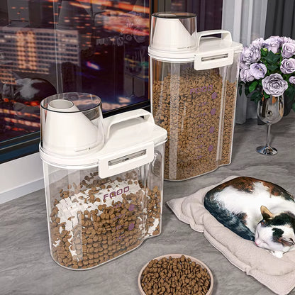 Sealed Cat Food Storage Bucket Vacuum Preservation Tank for Dog Food Moisture-Proof and Dehumidifying Pet Dog Snack Storage Box