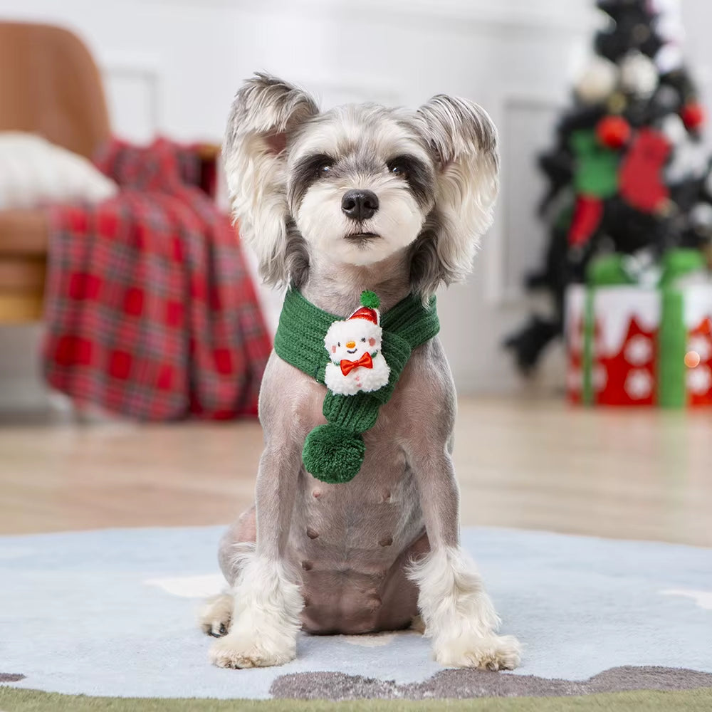 New Year Festive Sphynx Cat Scarf for Cats Gotas Winter Warm Pet Neck Accessories Garfield Siamese Dog Scarves Mascotas Products