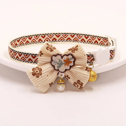8 Colors Cute and Versatile Adjustable Durable with Bells Pet Collars Necklaces Positioning Pets Cats Dogs Party Photos Props