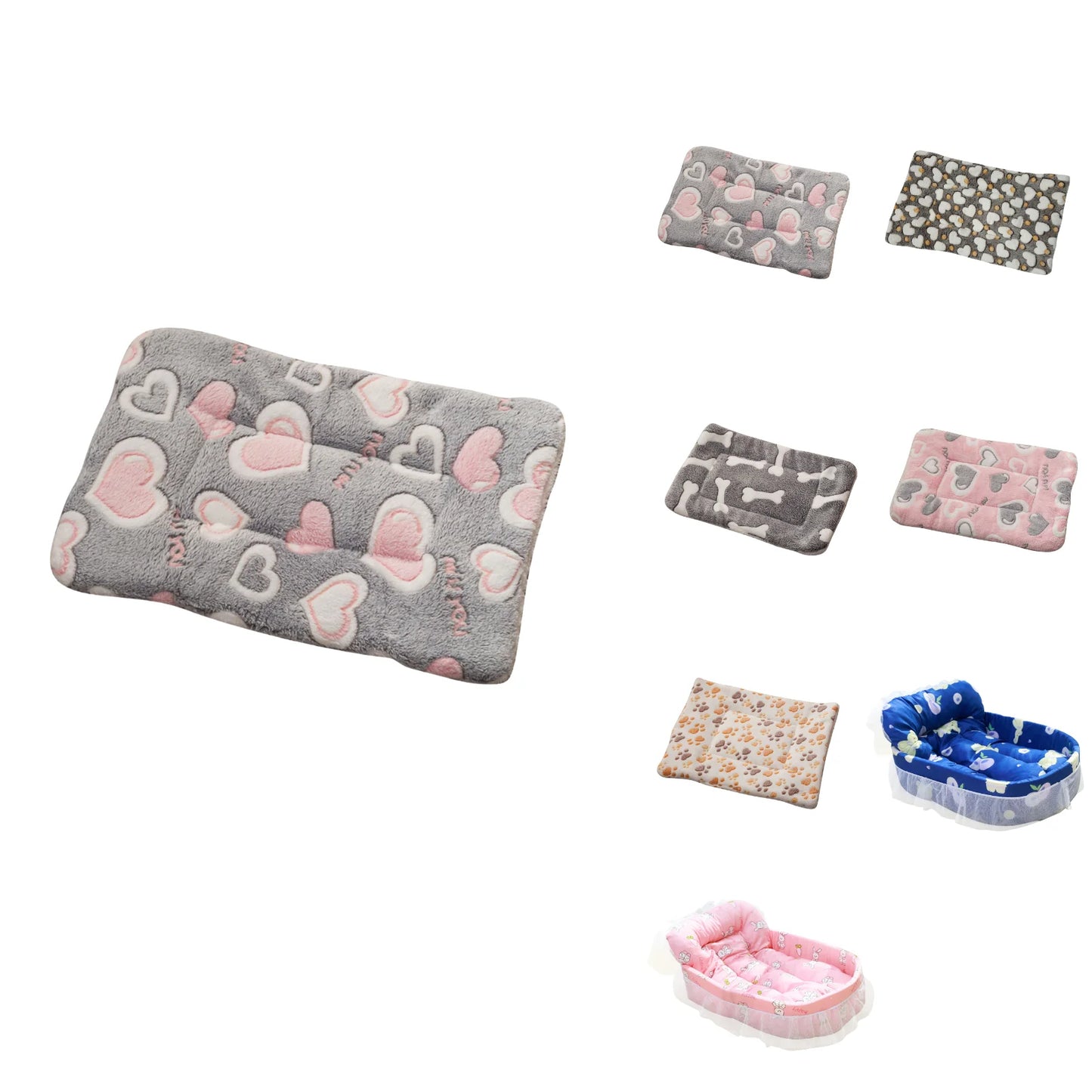Cats Bed Cats Cushion Winter Thick Warm Mattress Pet Sleeping Pad Indoor Cats Bed Soft Comfy Non-Slip Pet Bed Suitable for Small Cats and Dogs 16.2X9.8In