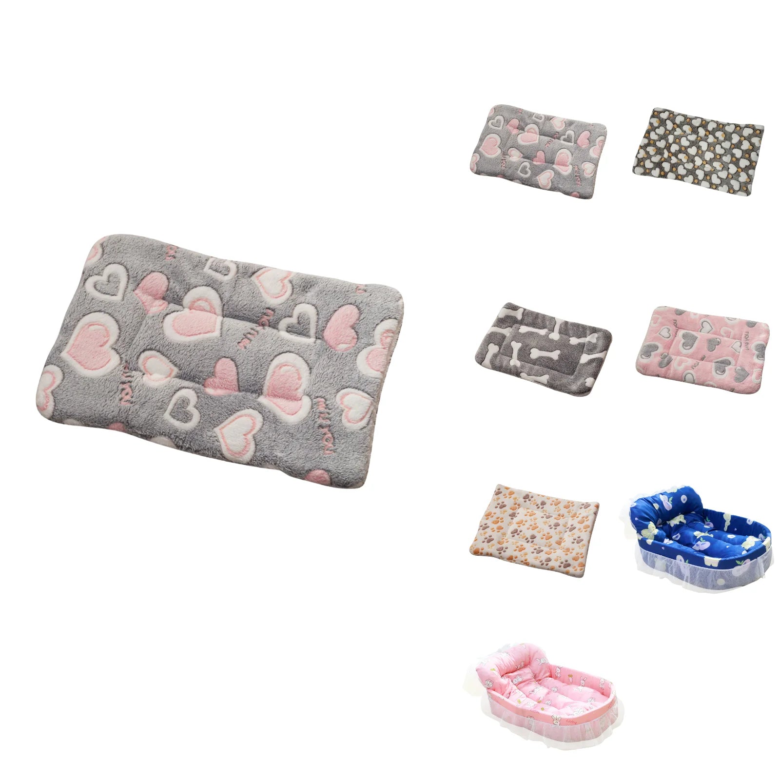 Cats Bed Cats Cushion Winter Thick Warm Mattress Pet Sleeping Pad Indoor Cats Bed Soft Comfy Non-Slip Pet Bed Suitable for Small Cats and Dogs 16.2X9.8In