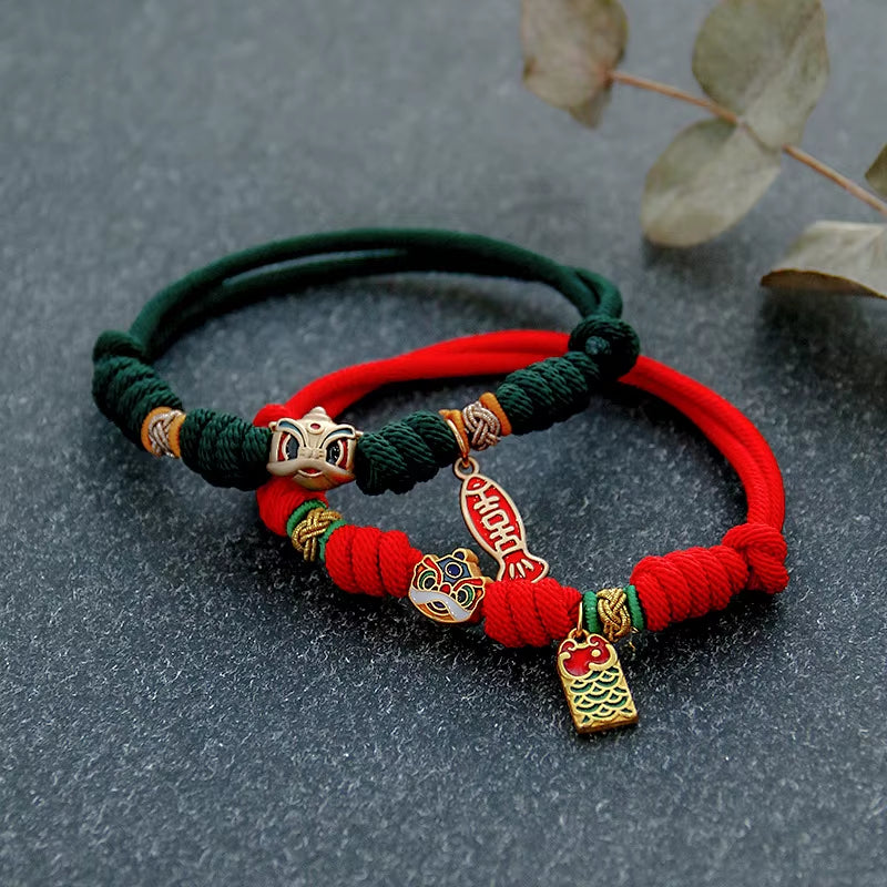 Chinese Style Woven Lion Wake up Collar, Cat Neck Band Decoration, Puppy Adjustable Cute Accessories, Pet Supplies Kitten Collar