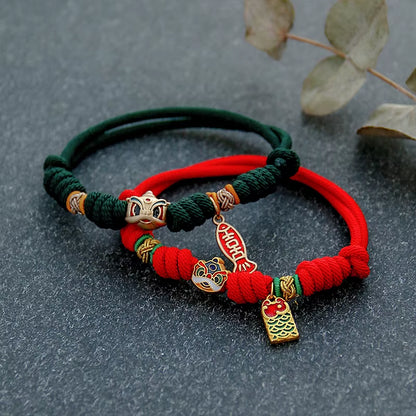 Chinese Style Woven Lion Wake up Collar, Cat Neck Band Decoration, Puppy Adjustable Cute Accessories, Pet Supplies Kitten Collar