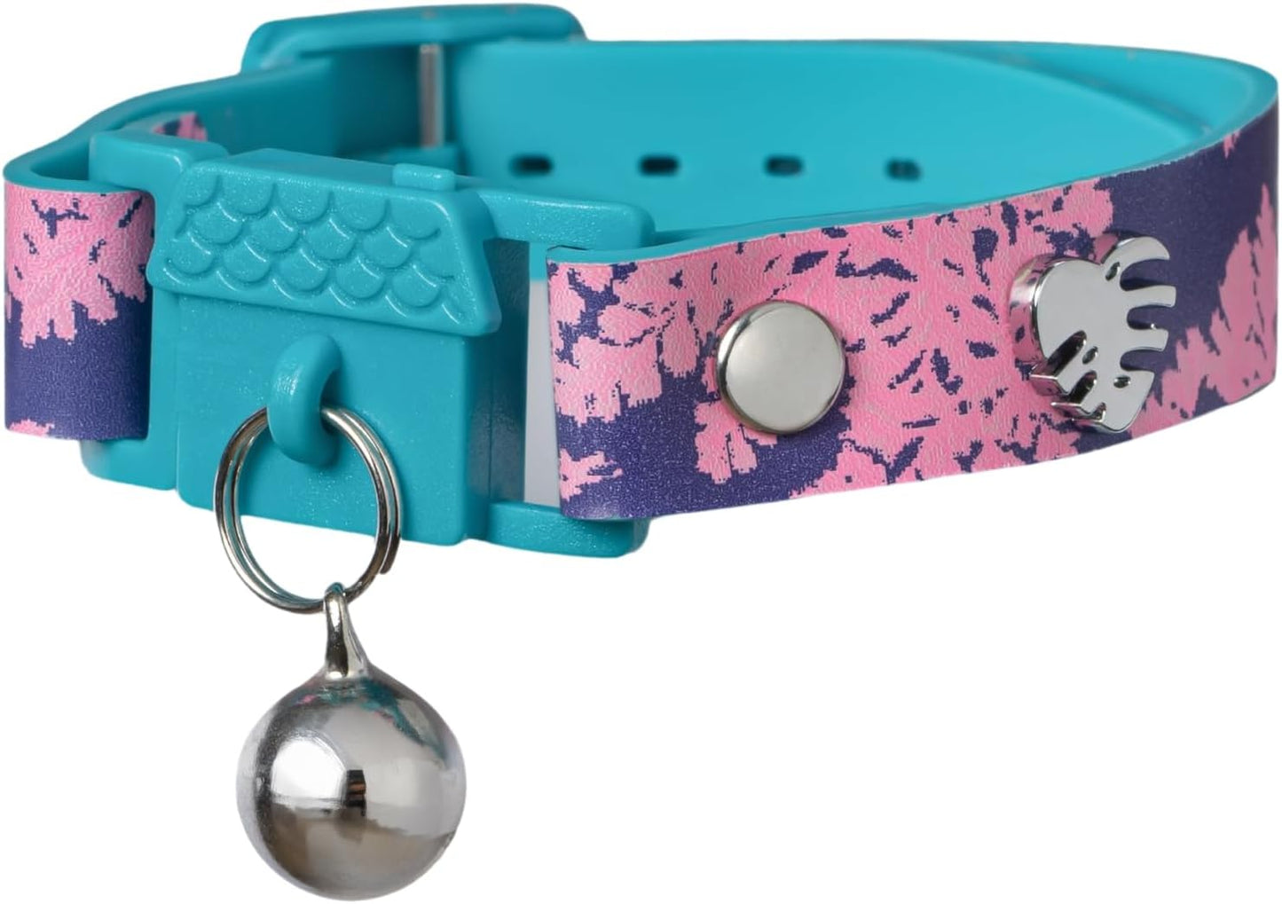 Tangerine Cat Collar with Bell. Breakaway Collar. Won'T Rub Fur. Lightweight, Soft & Comfy