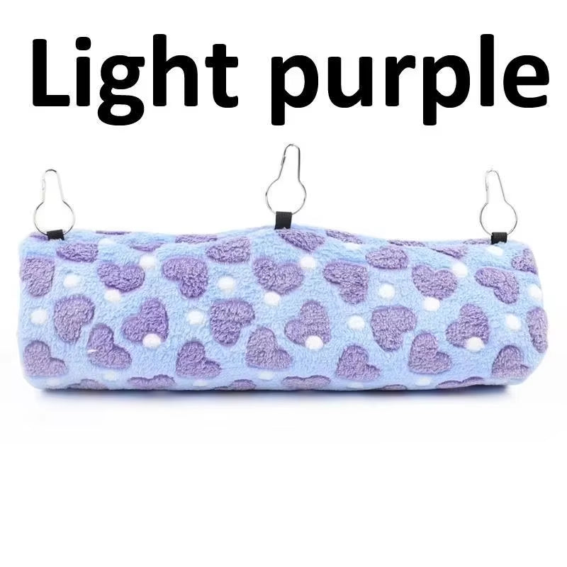 Small Animal Guinea Pig Rat Hammock Hanging Tunnel and Soft Bed Mat for Squirrel Hamster Hideout Cage Accessories