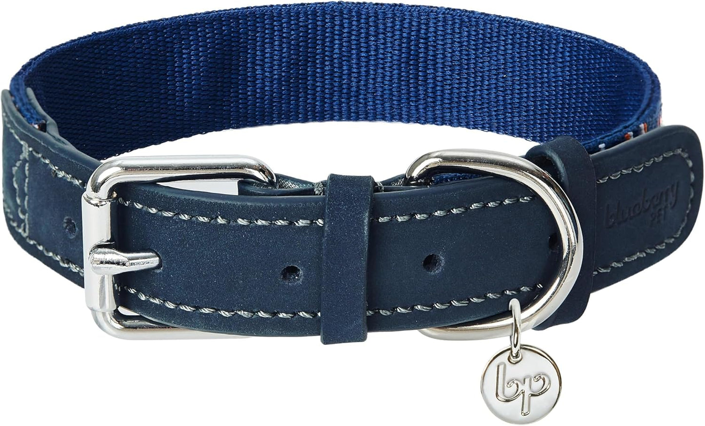 Soft & Comfy Leather Dog Collar - Adjustable Dog Collars for Small Dogs, Genuine Leather Collar for Dogs, Classic Striped Leather Dog Collars, Small, Neck 12"-15"