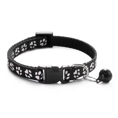 Hot Pet Cat Bell Collar Dog Print Cat Collar Multi-Color Optional Necklace Ring Cat Rope Collar Pet Supplies