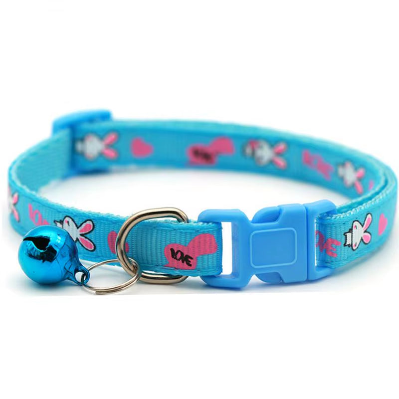 Pet Cat Dog Collar Easter Bunny Rabbit Cat Collar Buckle Necklace with Bell Collar for Cat Dog Pet Supplies Cat Accessories