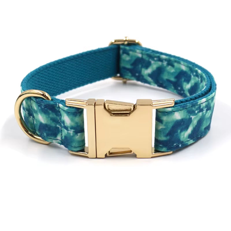Trendy Products 2024 Spring and Summer Fashion Print Dog Cooling Collar Training Collar Adjustable Dog Polyester Dog Collar