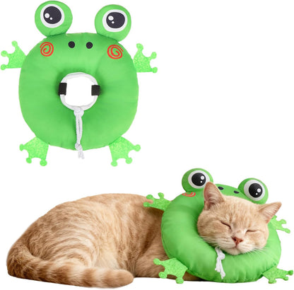 Cat Cone Collars Soft, Cat Recovery E Collars after Surgery to Stop Licking, Adjustable Elizabeth Circle Collar Cute Pet Donut Pillow for Cats Kitten Small Dogs, Cute Shark S