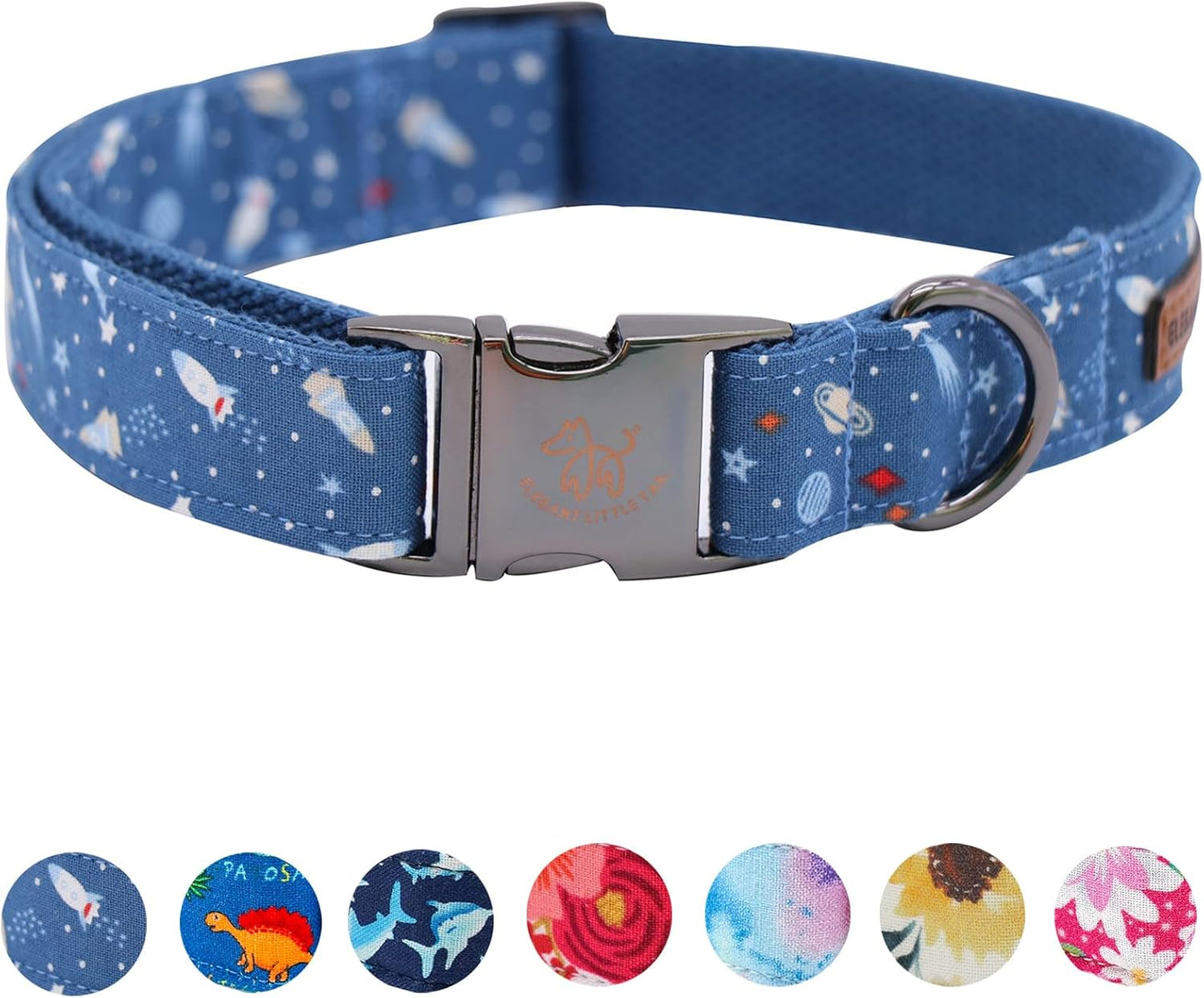 Dog Collar, Sunflower Pattern Pet Collar Durable Cute Dog Collars Summer Fall Female Pet Gift Adjustable Dog Collar for Medium Dogs