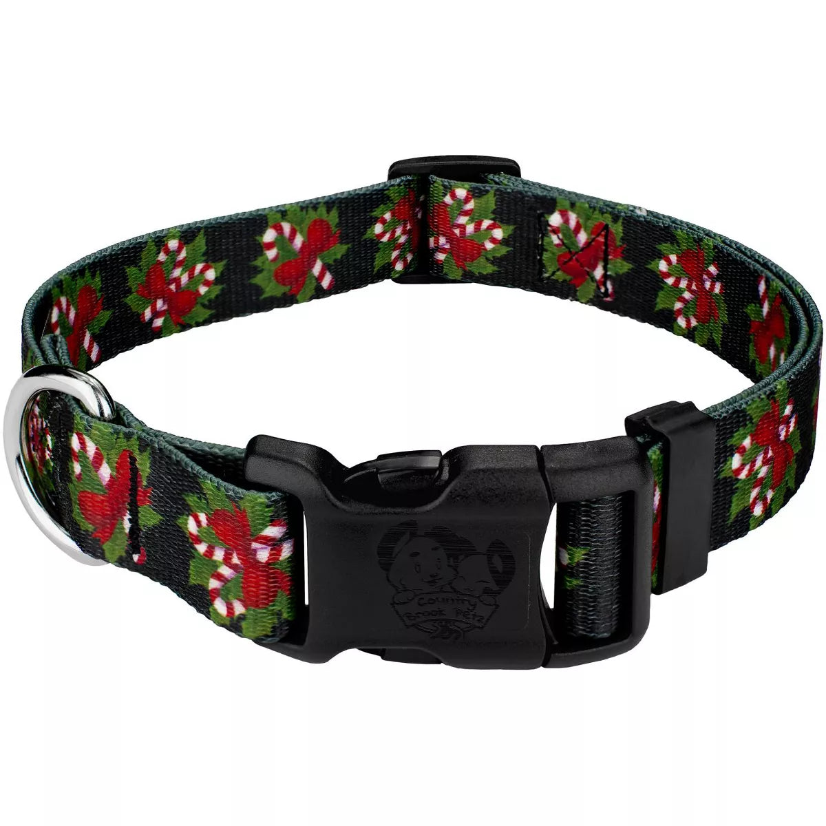 Country Brook Petz Deluxe Dog Collar - Christmas Collection - Made in the U.S.A.