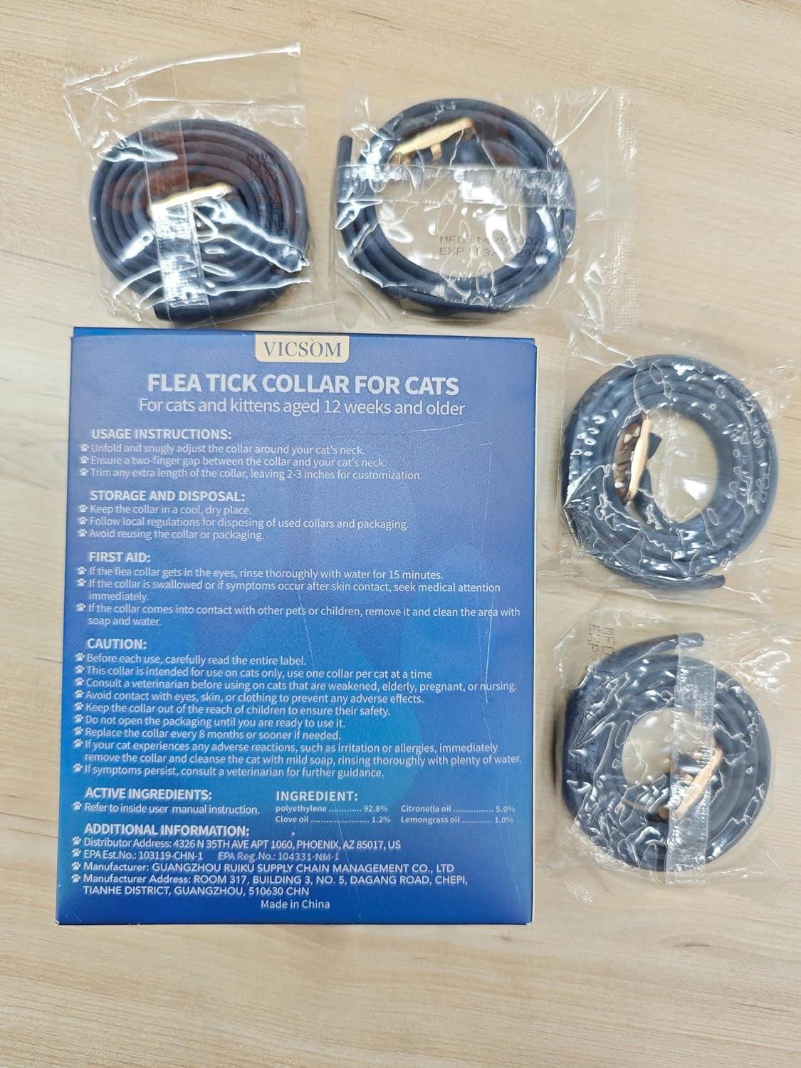4-Pack Waterproof Flea & Tick Collars for Dogs - 32-Month Long-Lasting Pest Protection for All Breeds