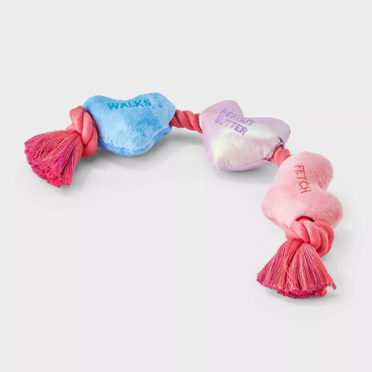 17" Hearts on Rope Plush Dog Toy - Boots & Barkley™