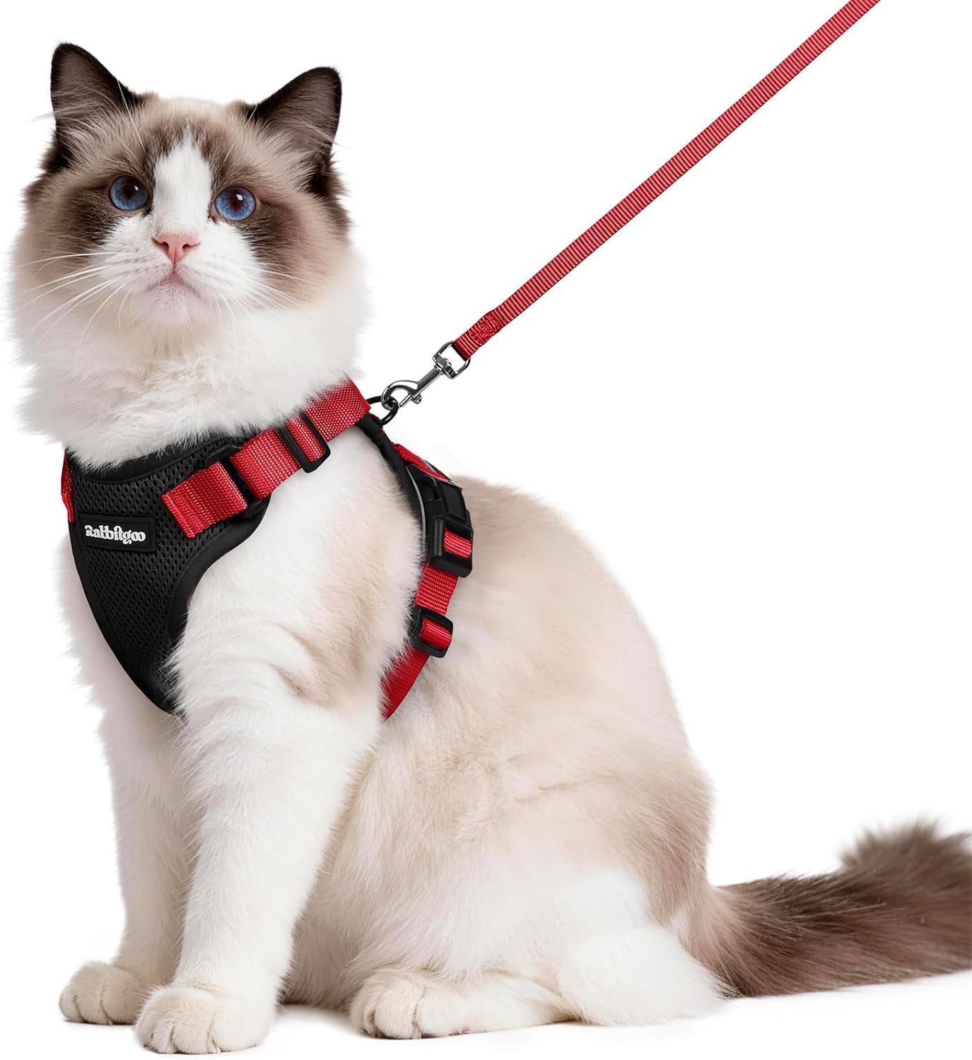 Cat Harness and Leash for Walking, Escape Proof Soft Adjustable Vest Harnesses for Cats, Easy Control Breathable Reflective Strips Jacket, Black, XS