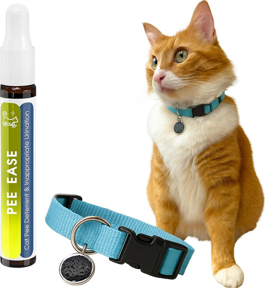 Calming Cat Collar - Vet Approved Pee Deterrent & Anti-Anxiety Relief with Essential Oils