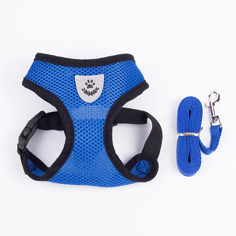 Adjustable Mesh Cute Small Cat Leash Breathable Summer Vest Cat Harness Leash Set Reflective for Small Dog Harness Leash