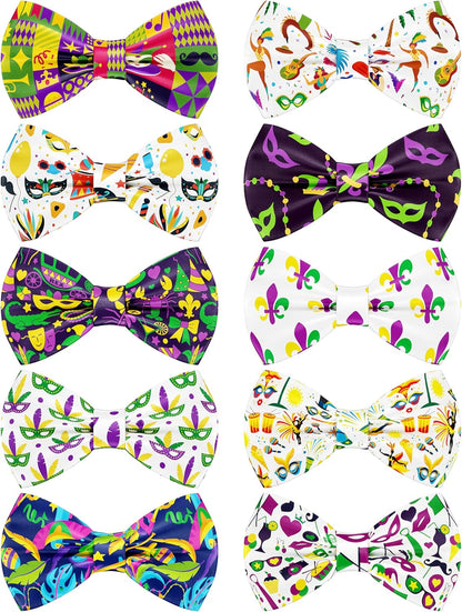 10 Pack Plaid Small Dog Bow Ties Sliding Collar Attachments Puppy Cats Classic Bowties for Medium Dogs Rainbow Bowknots Christmas Party Holiday Pet Grooming Accessories(Small)