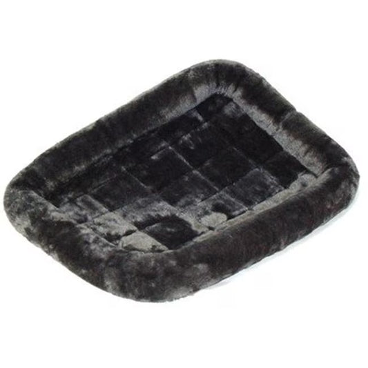/ Quiettime Fleece, Plush Bolstered Bed/ Fits 18-Inch Crate/ Model-40218-Gy