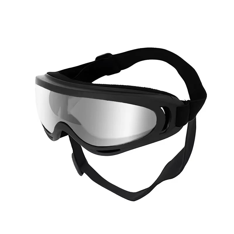 Pet Goggles Adjustable anti UV Glare Windproof Sunglasses for Dogs Outdoor Hiking Running Beach All Breeds Eye Protection Black