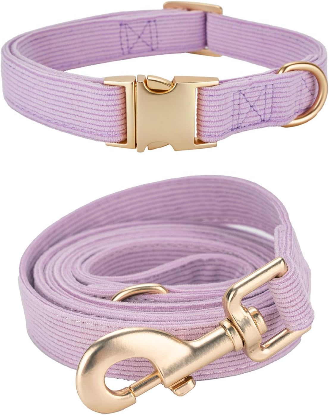 Soft Hemp Dog Collar and Leash Set Adjustable Woven Tweed Dog Collars with Metal Buckle and Lead for Small Medium Large Dogs,Royal Blue